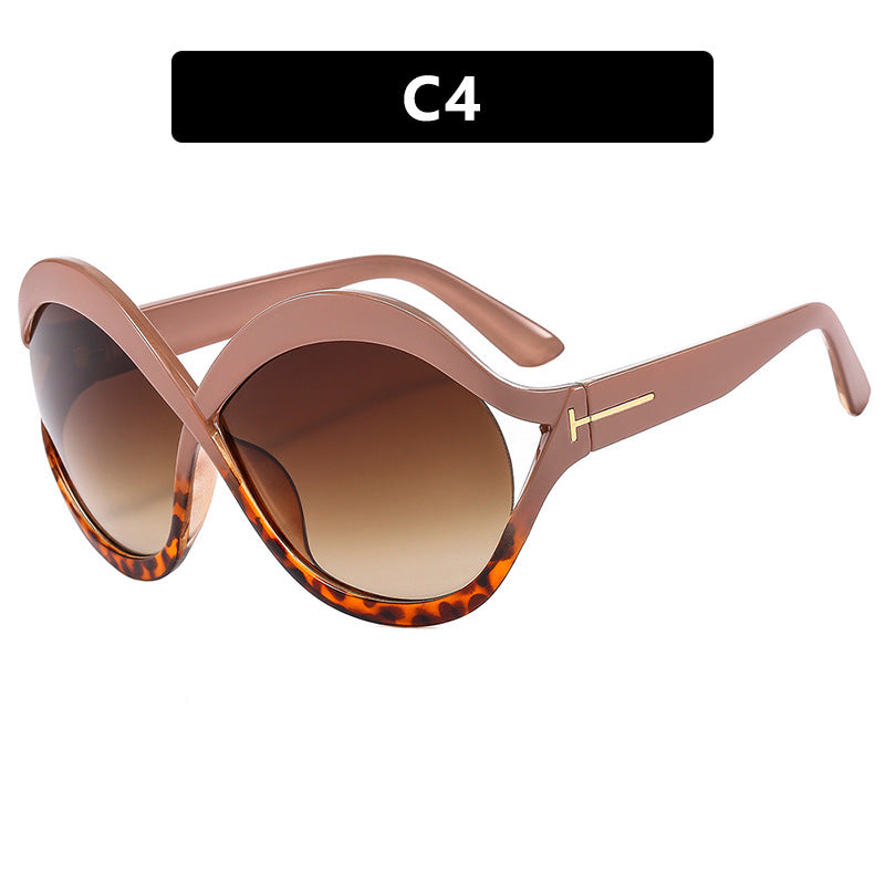 Women's extravagant Cat-Eye sunglasses with curved frame Bowlift