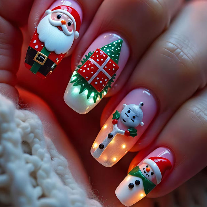 Festive Nail Art Artificial Nails Bowlift