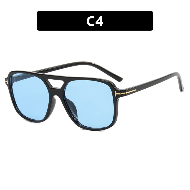 Women's fashionable square sunglasses with luxurious plastic frame and UV protection Bowlift