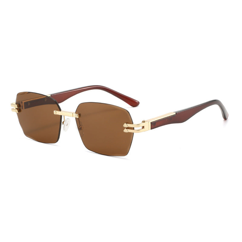 Men's Elegant Square Sunglasses with Wooden Temples Bowlift