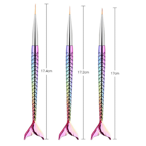 Mermaid Tail Nail Art Brushes Bowlift