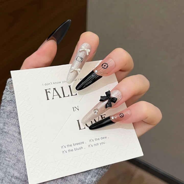 Stylish Stiletto Press-On Nail Extensions Bowlift