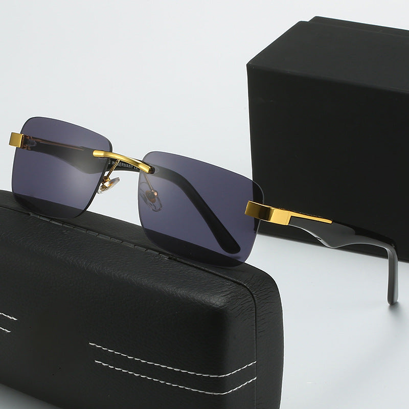 Women’s fashionable half-frame glasses with elegant metal and plastic mix Bowlift