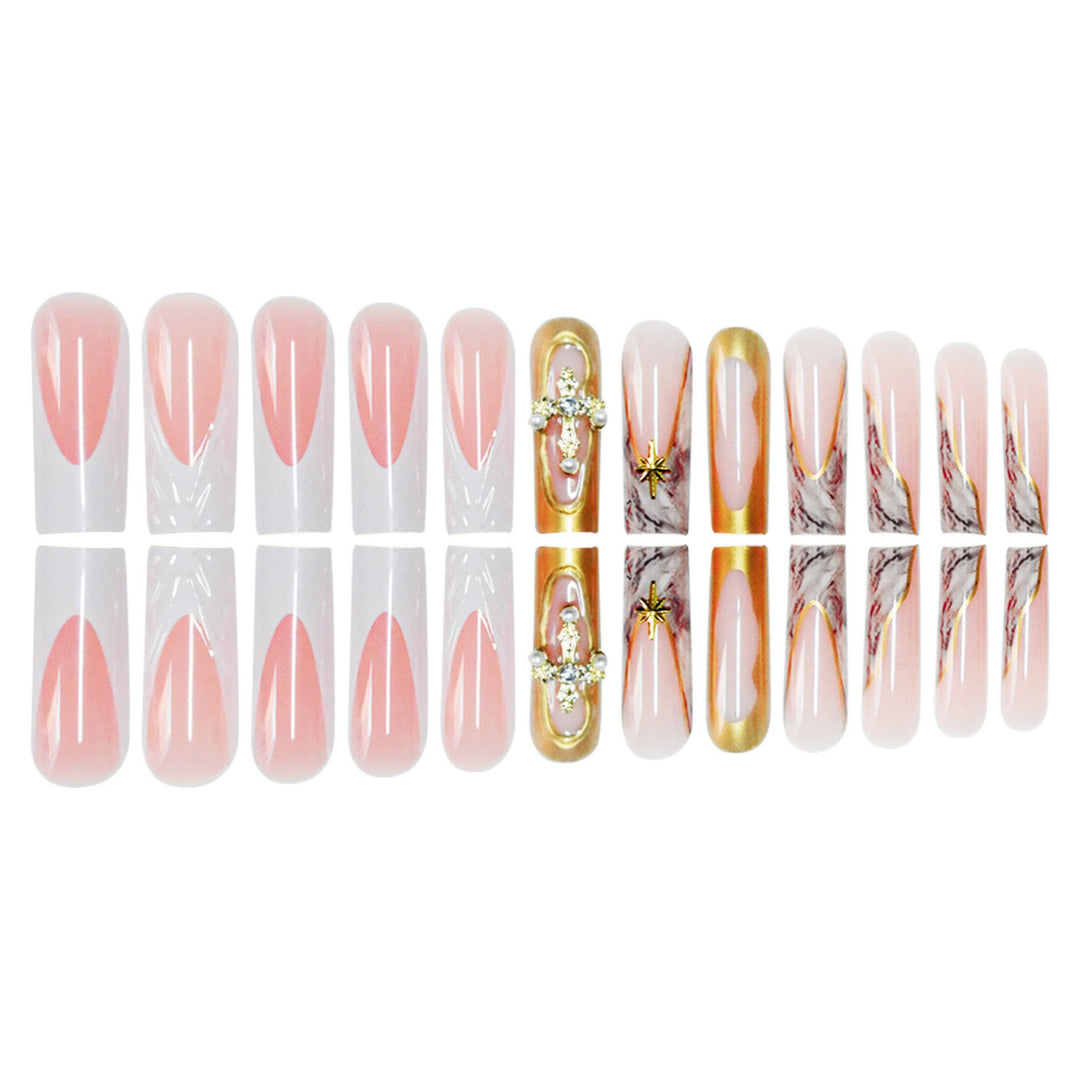 Decorative Long Press-On Nail Art Bowlift