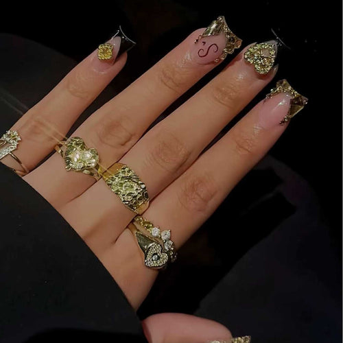 Luxury Rhinestone Nail Enhancements Bowlift