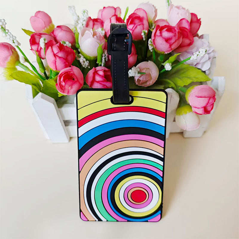 Unisex luggage tag in creative rainbow design Bowlift
