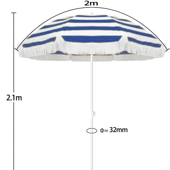 Women's sun umbrella with stylish tassels Bowlift