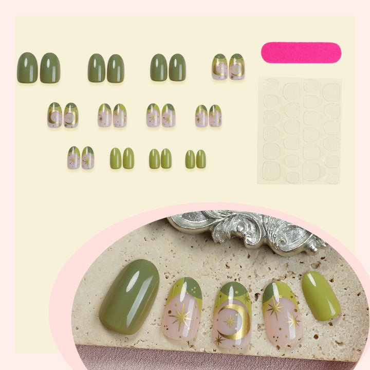 Decorative Press-On Nail Art Set with Botanical Inspirations Bowlift