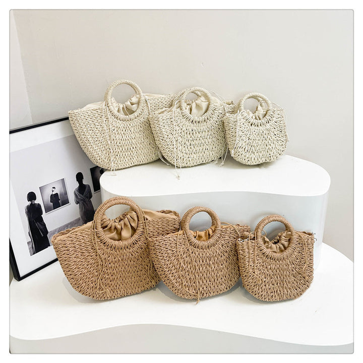 Handmade basket bag with light ruffles Bowlift