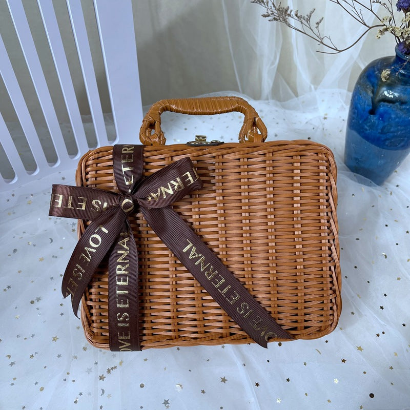 Women classic rattan handbag Bowlift