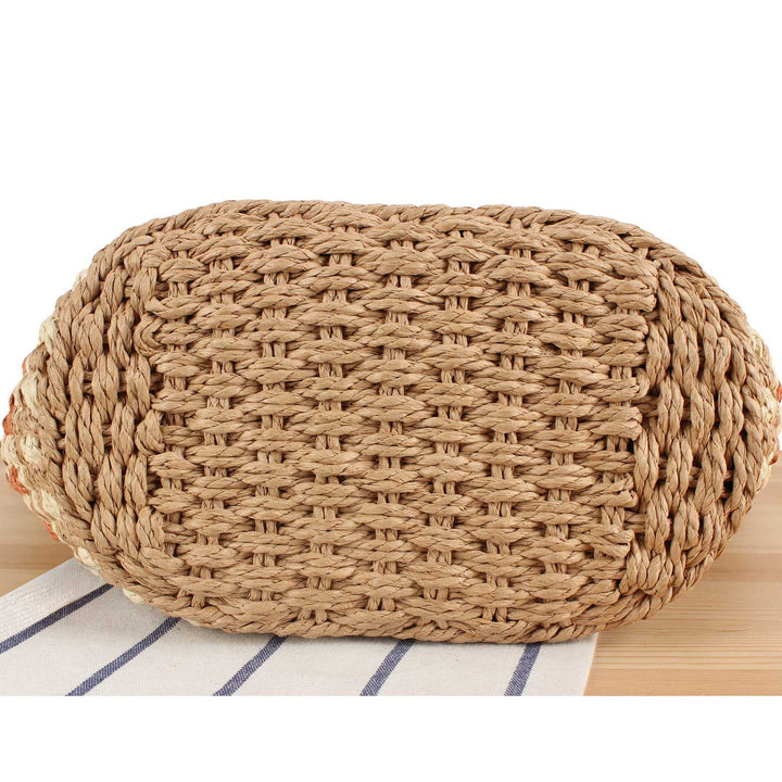 Braided shopping bag with high-quality leather handles Bowlift