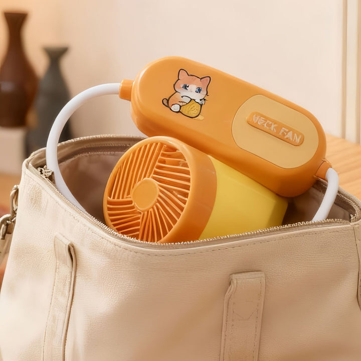 Women Portable Neck Fan with Flexible Design Bowlift