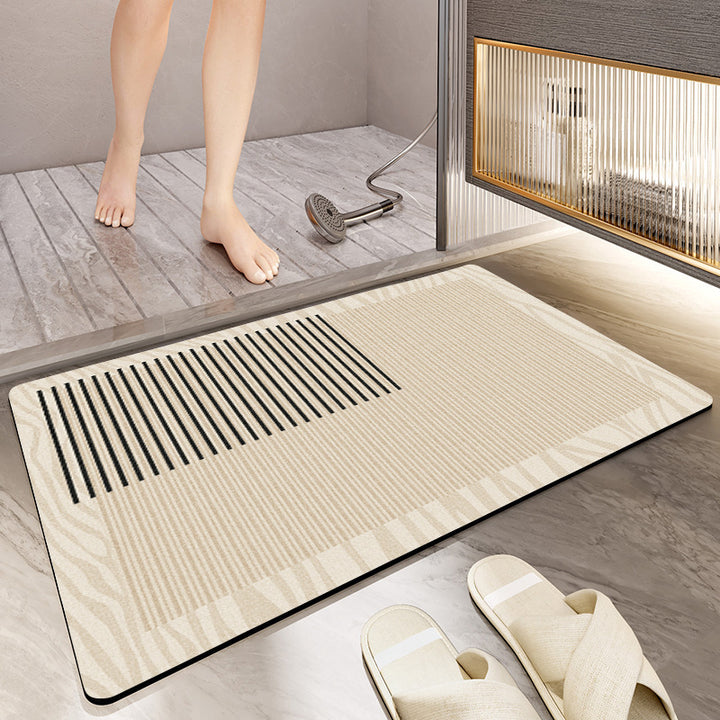 Textured Geometric Bath Mat Bowlift