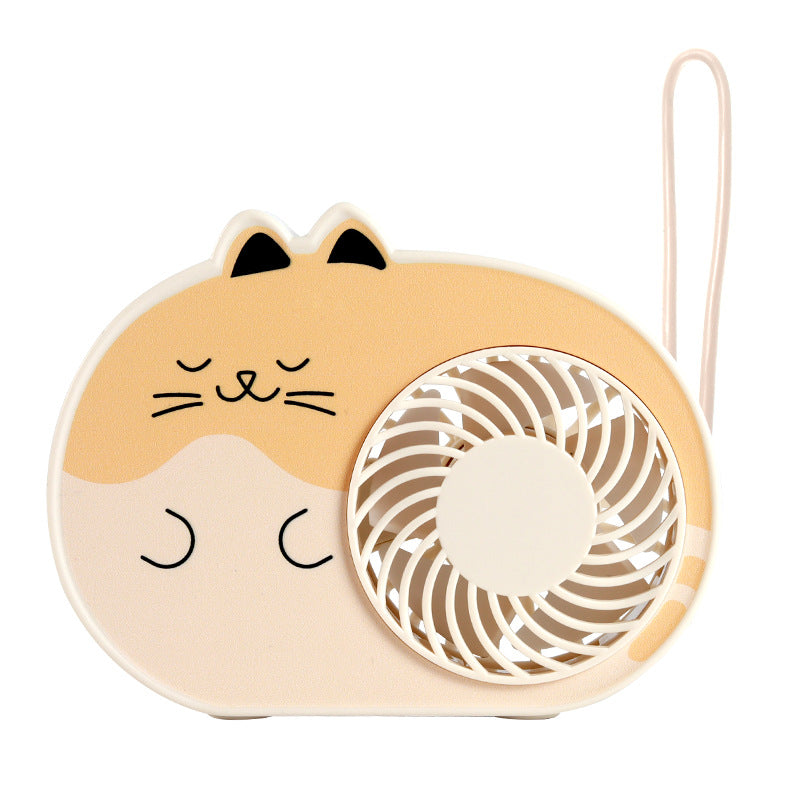 Women Portable Cat Mini Fan Bowlift