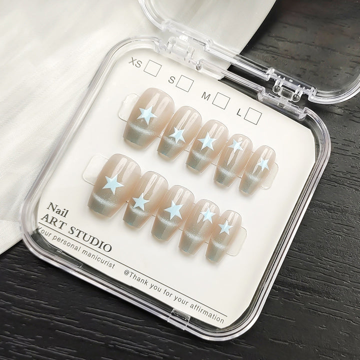 Artificial nails with Elegant Ombre Design Bowlift