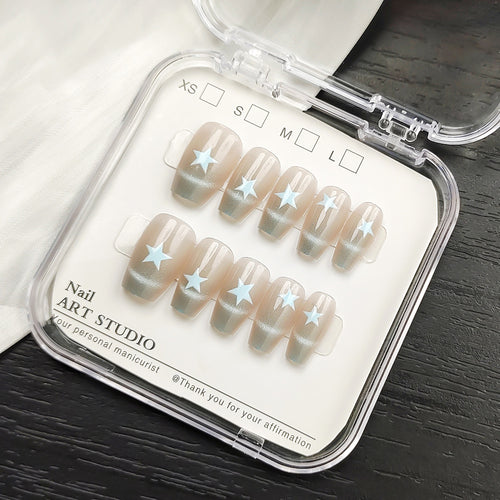 Artificial nails with Elegant Ombre Design Bowlift