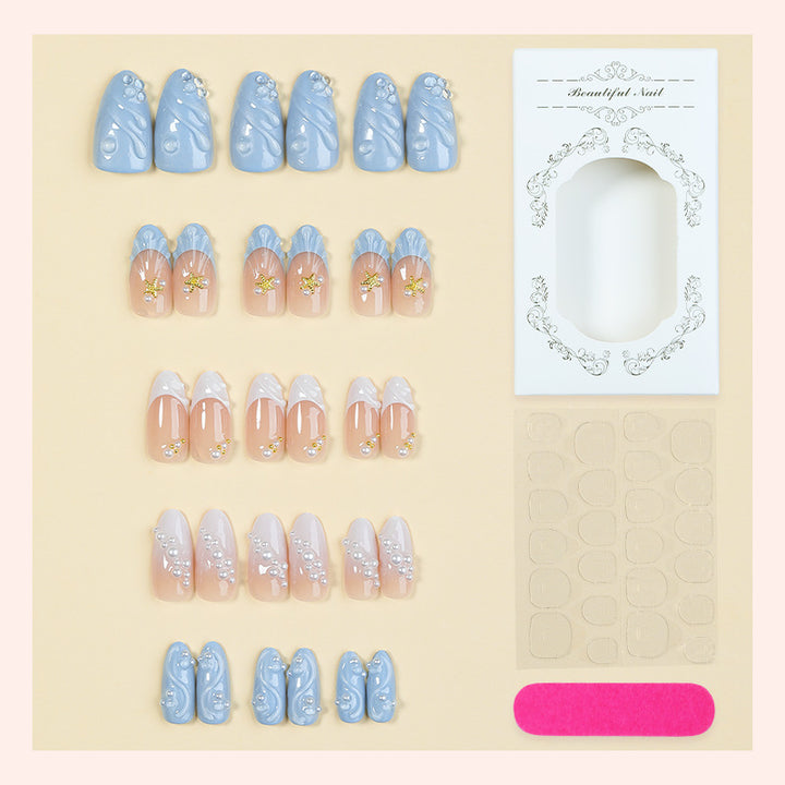Acrylic nail set with elegant decorations Bowlift 1789119215