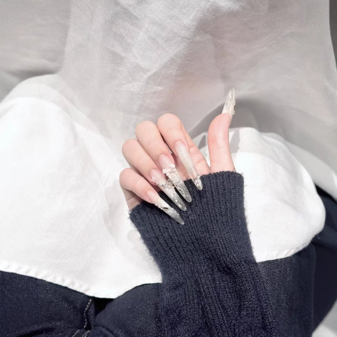 Elegant Decorative Acrylic Nail Extensions