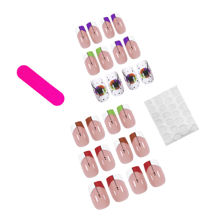 Artful nail art with gradient and floral accents Bowlift