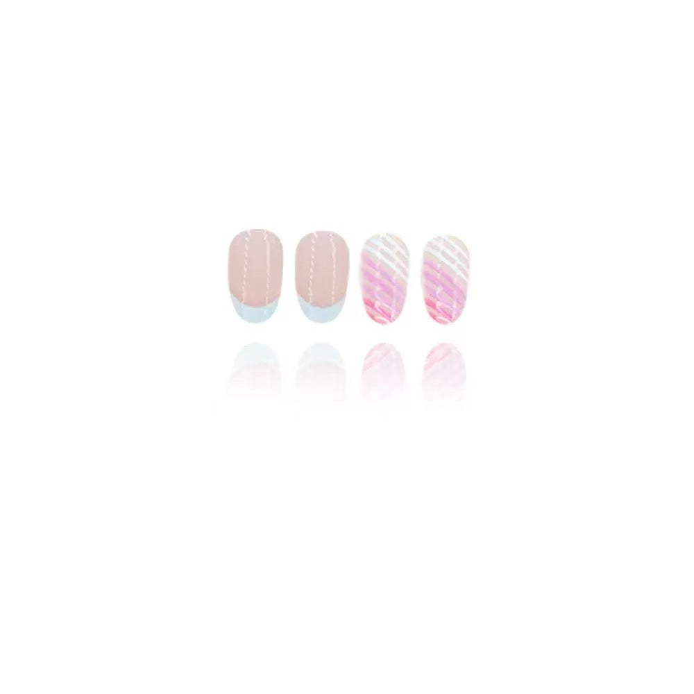 Artificial nail set with colorful neon accents Bowlift