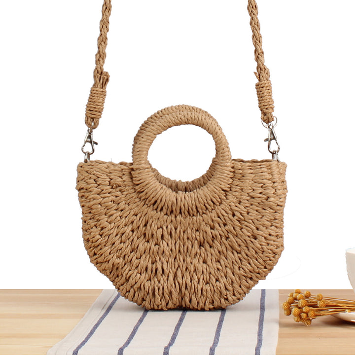 Shoulder Bag Made of Hand-Woven Basketry Bowlift
