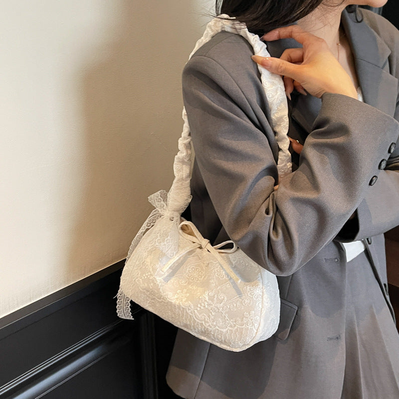 Vintage Lace Drawstring Bag Bowlift