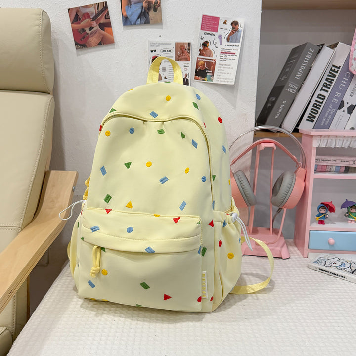 Stylish Multi-Color Polka Dot Backpack Bowlift