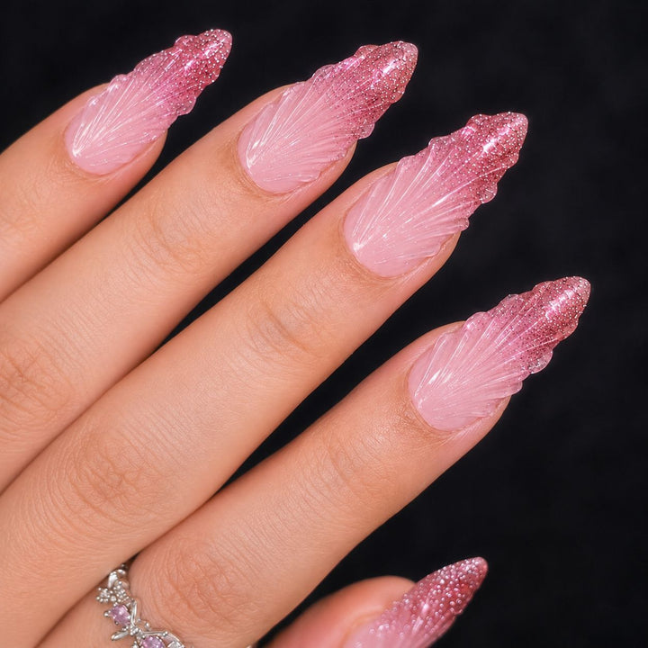 Premium Glitter Artificial Nails Bowlift