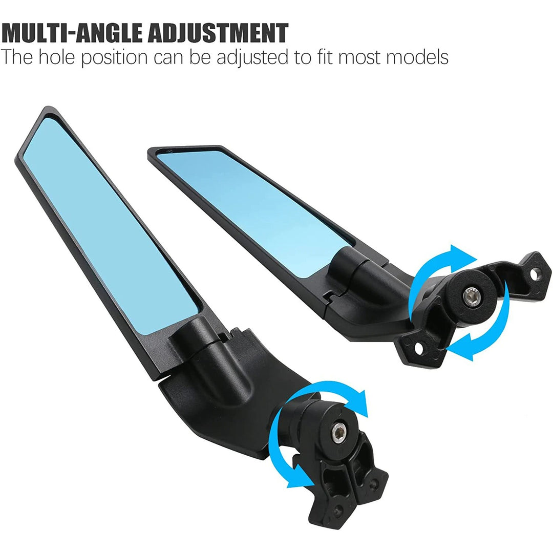 Adjustable motorcycle rearview mirrors with high-quality mounting system Bowlift