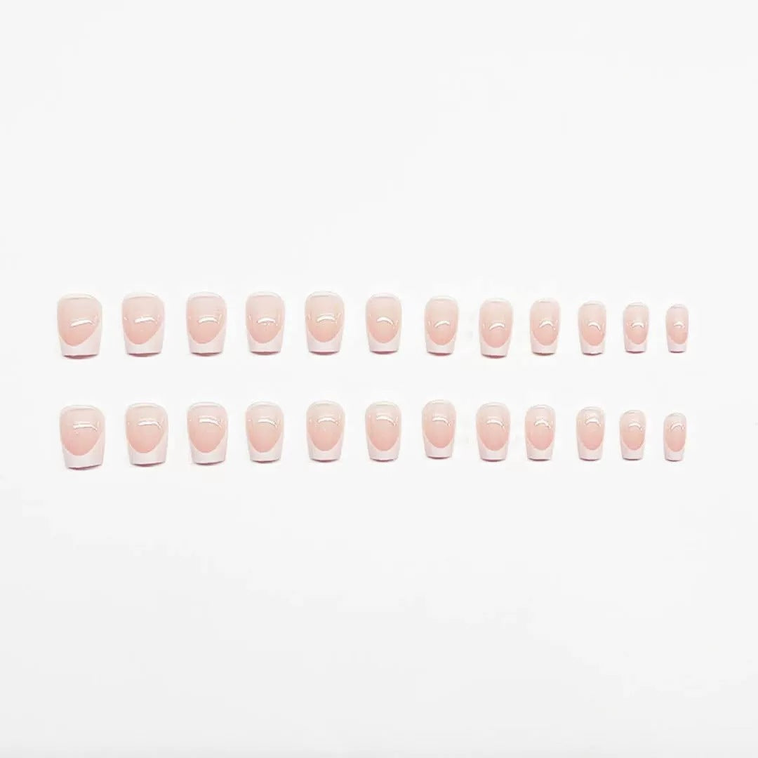 Premium French Tip Nail Set Bowlift