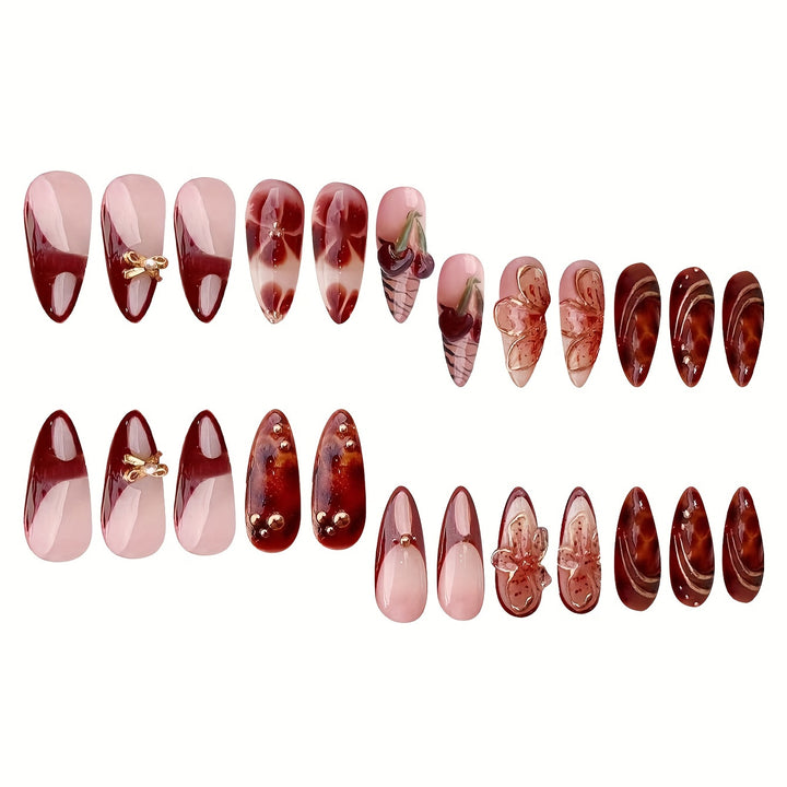 Creative Artistic Press-On Nail Design Bowlift