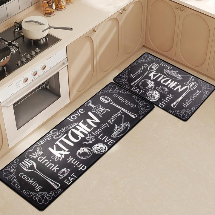 Anti-Fatigue Memory Foam Kitchen Runner and Square Mat Set with Non-Slip Backing Bowlift