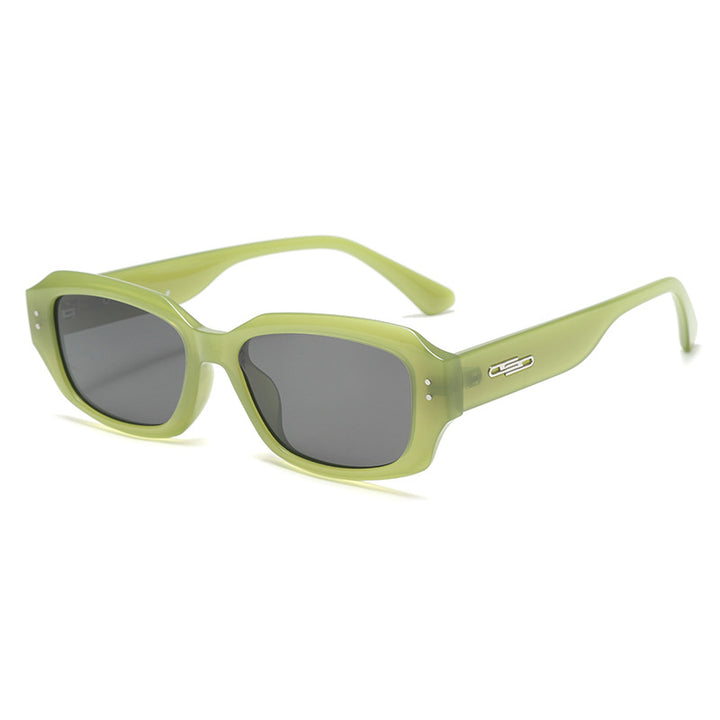 Women fashionable square sunglasses with innovative transparent frame Bowlift