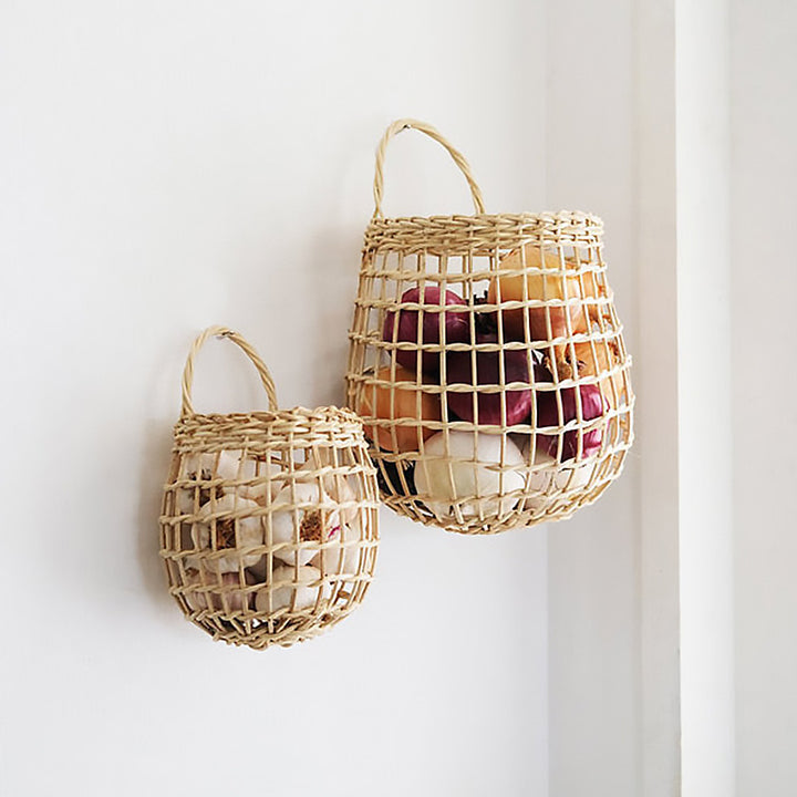 Handmade decoration basket made of natural material Bowlift