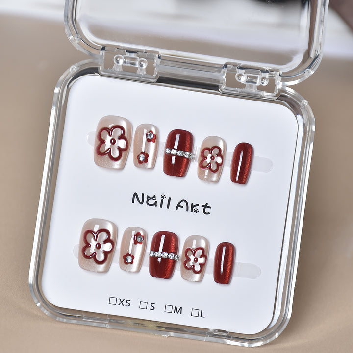 Premium Glamorous Press-On Nail Extensions Bowlift