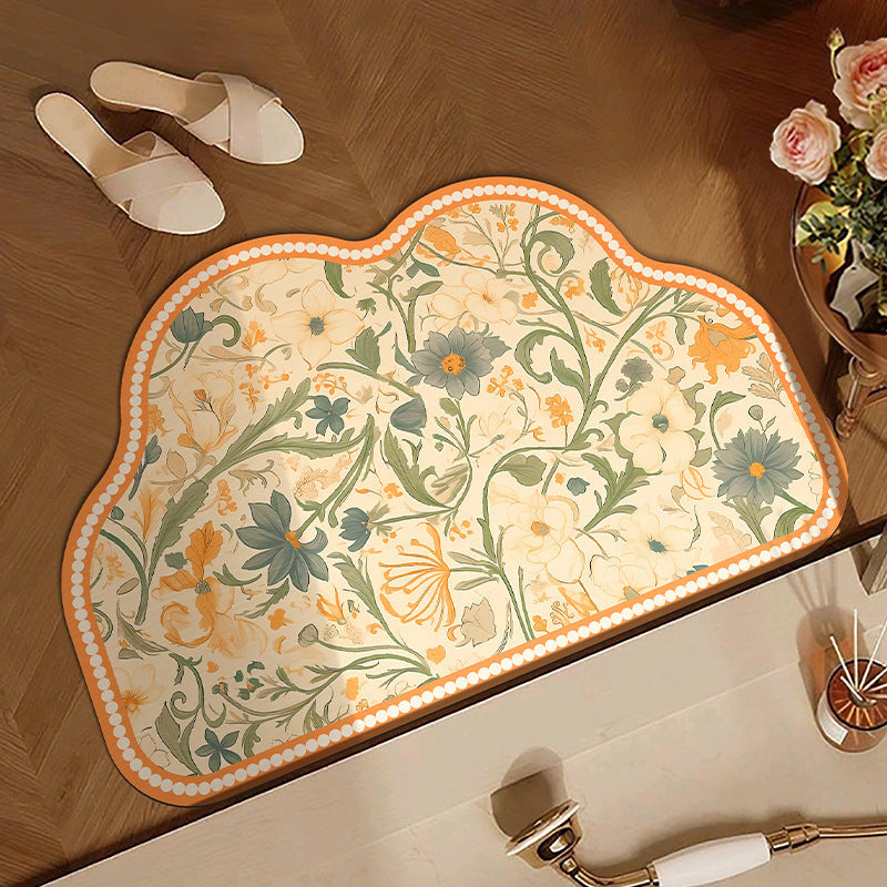 Floral Patterned Area Mat