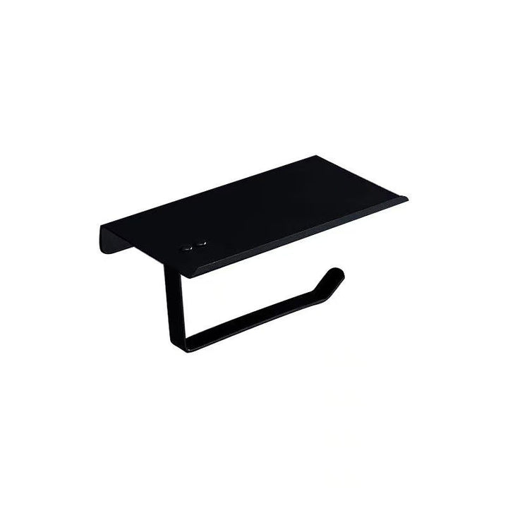 Wall-Mounted Toilet Paper Holder With Integrated Shelf And Phone Shelf