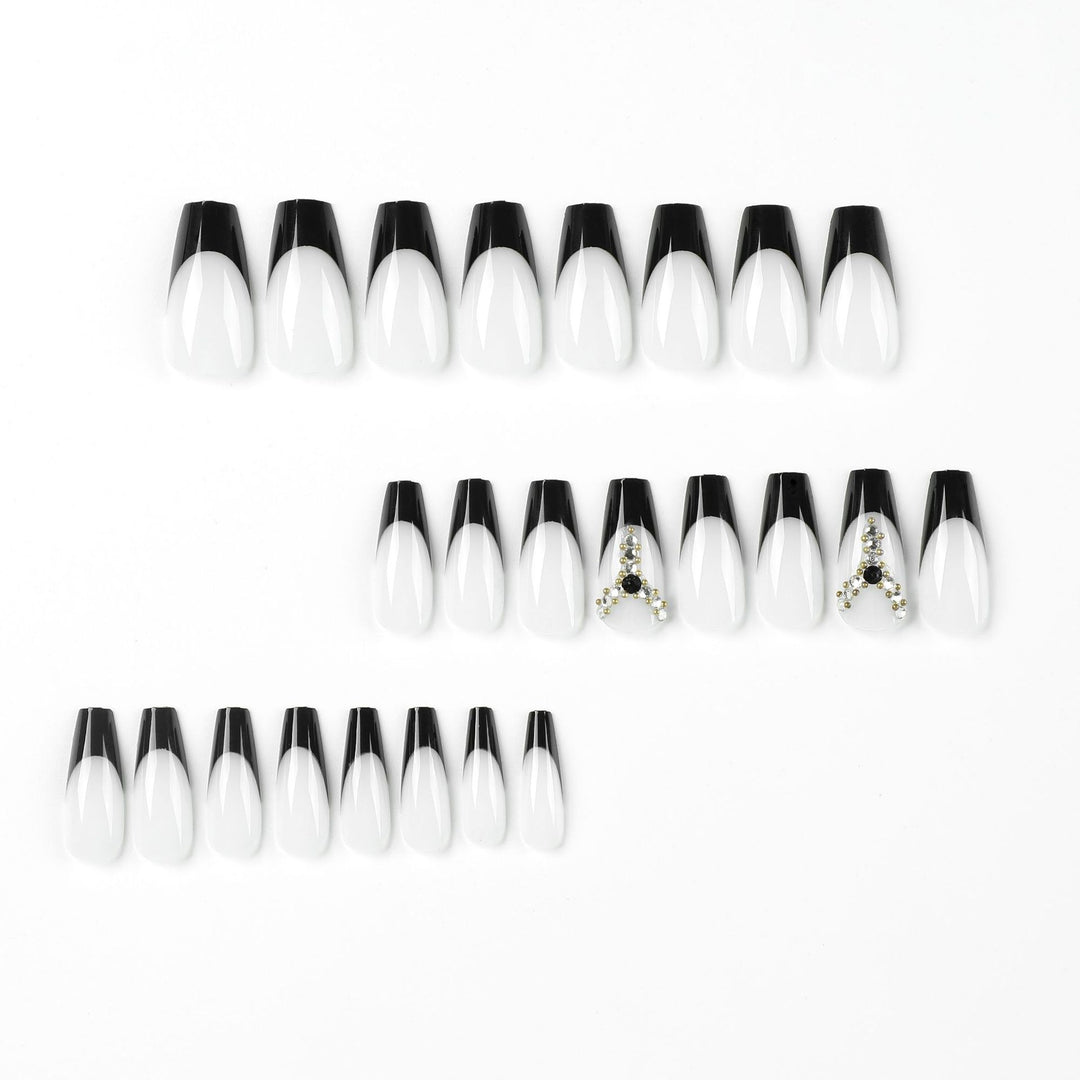Artful Nail Extensions with Glitter and Ombre Details Bowlift