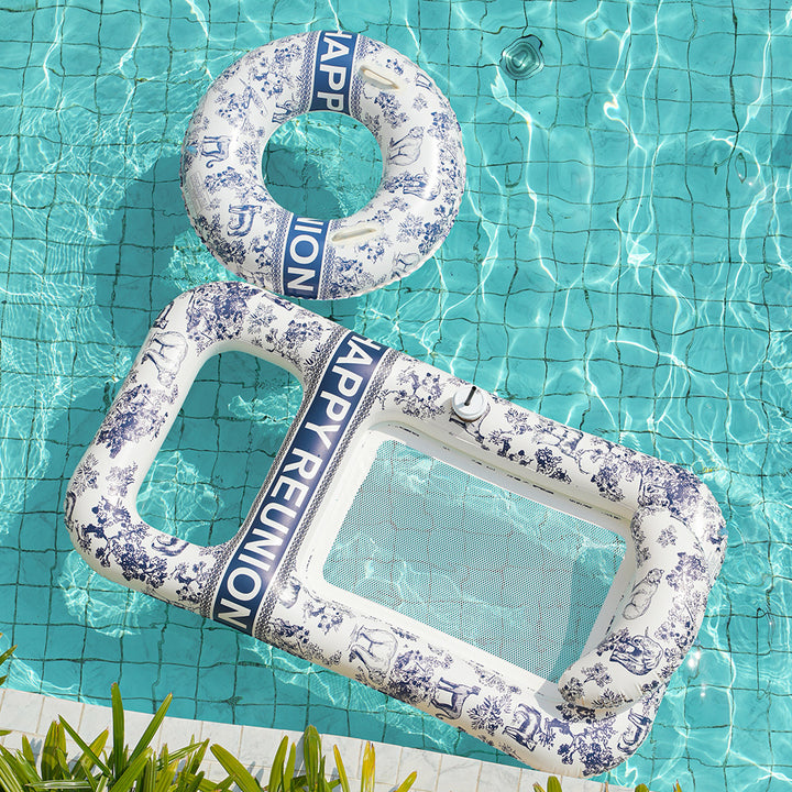 Unisex Elegant Swim Ring with Floral Motifs Bowlift