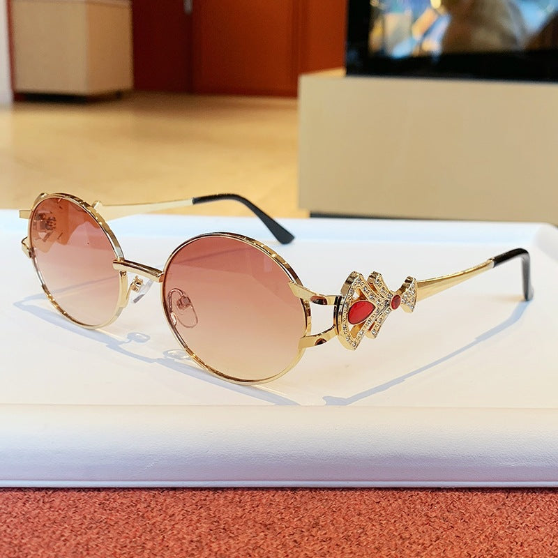 Ladies elegant rectangular sunglasses with glamorous embellishments Bowlift