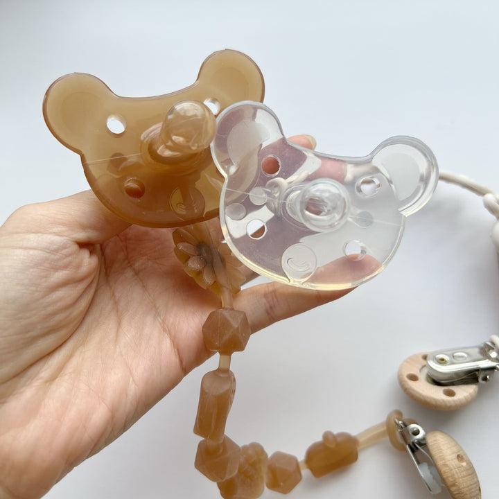 Orthodontic Clear Silicone Bear-Shaped Baby Pacifier