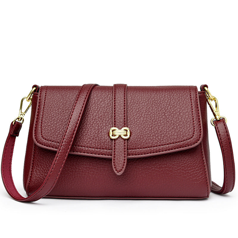 Elegant Faux Leather Crossbody Bag Bowlift