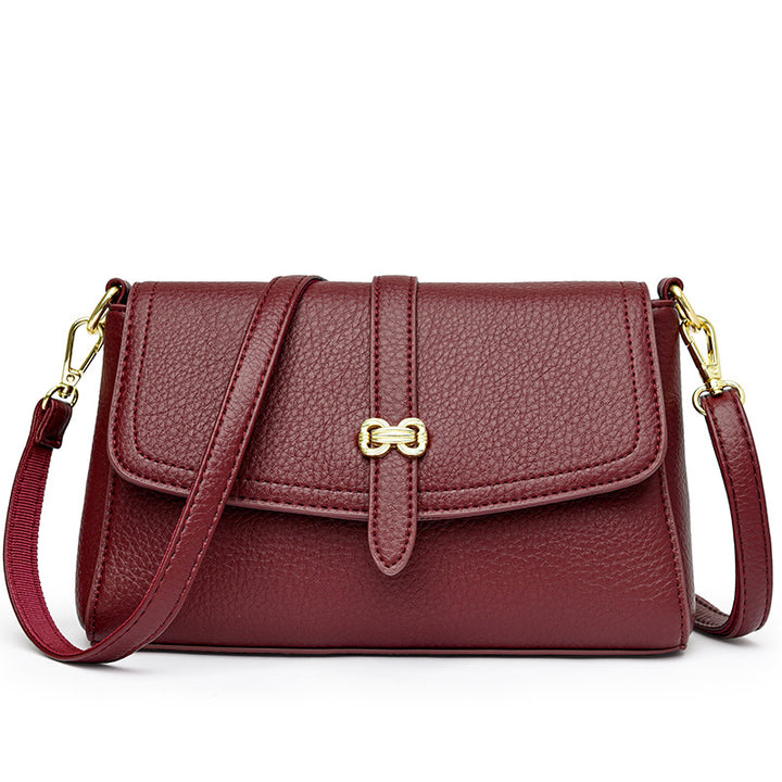 Elegant Faux Leather Crossbody Bag Bowlift