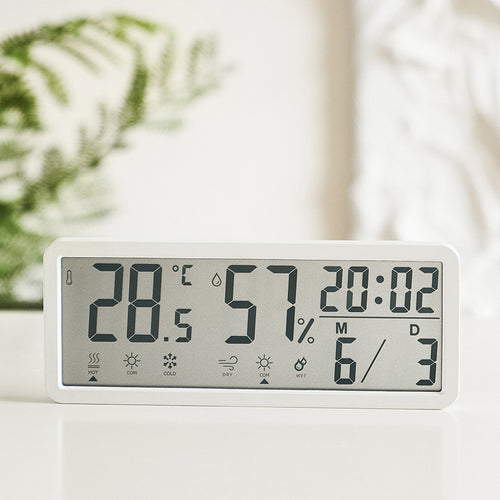 Digital multifunction weather alarm clock with hygrometer and temperature display Bowlift