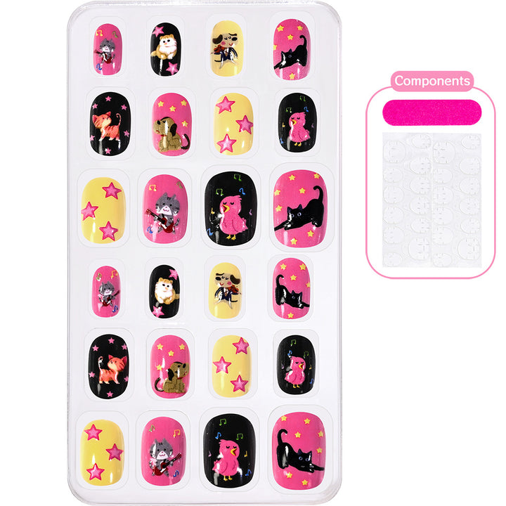 Creative Cartoon-Themed Press-On Nail Collection Bowlift