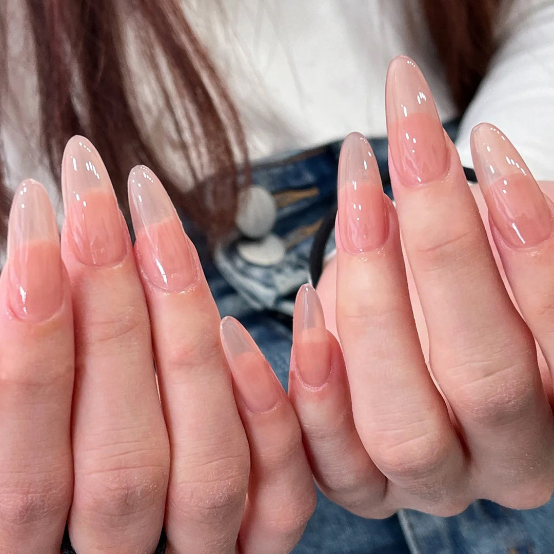 Natural Finish Press-On Nail Set Bowlift