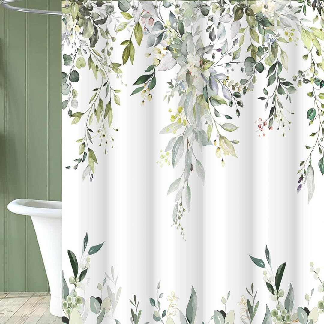 Floral Print Shower Curtain Bowlift