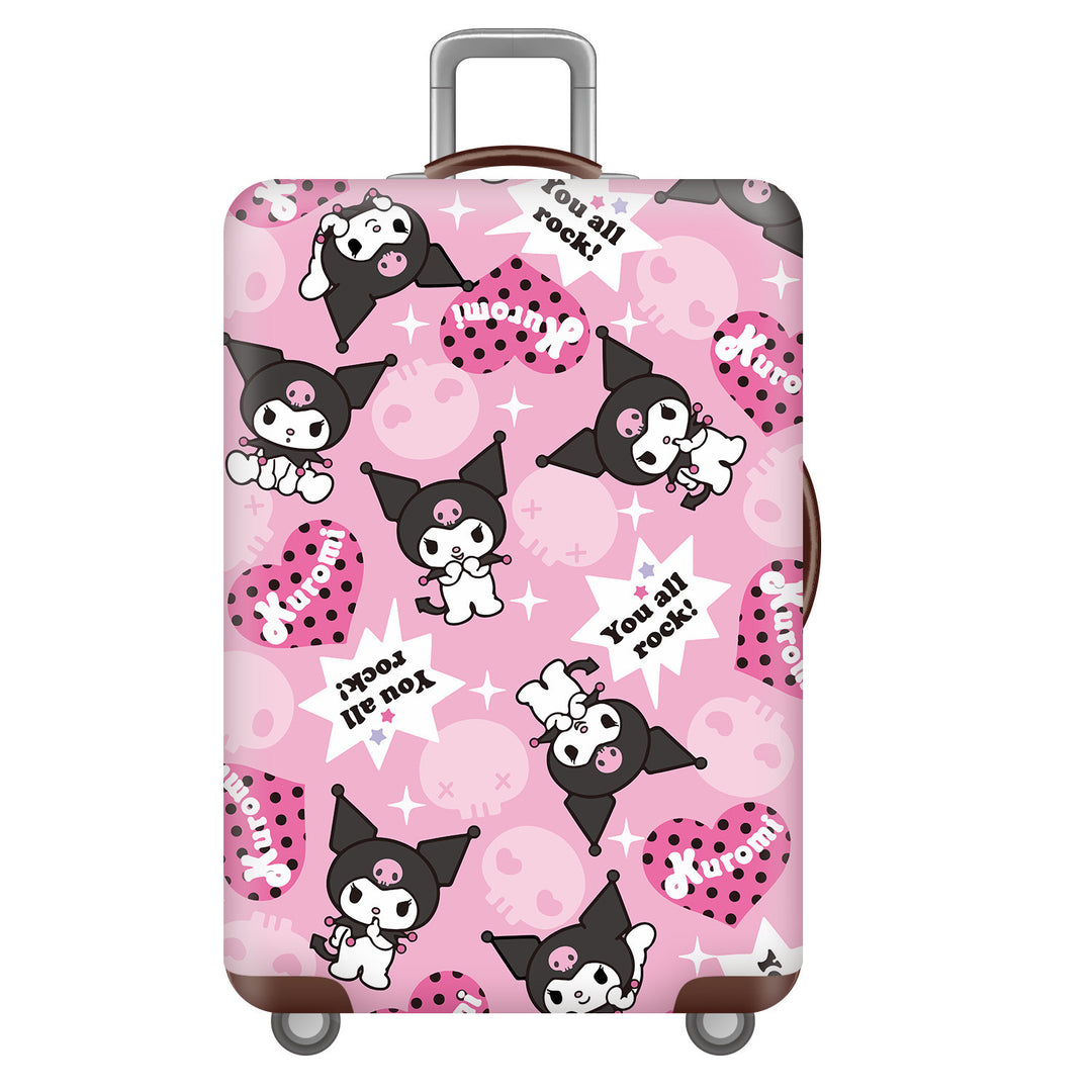 Unisex children's suitcase with reinforced hard shell, telescopic handle and Kuromi motif Bowlift