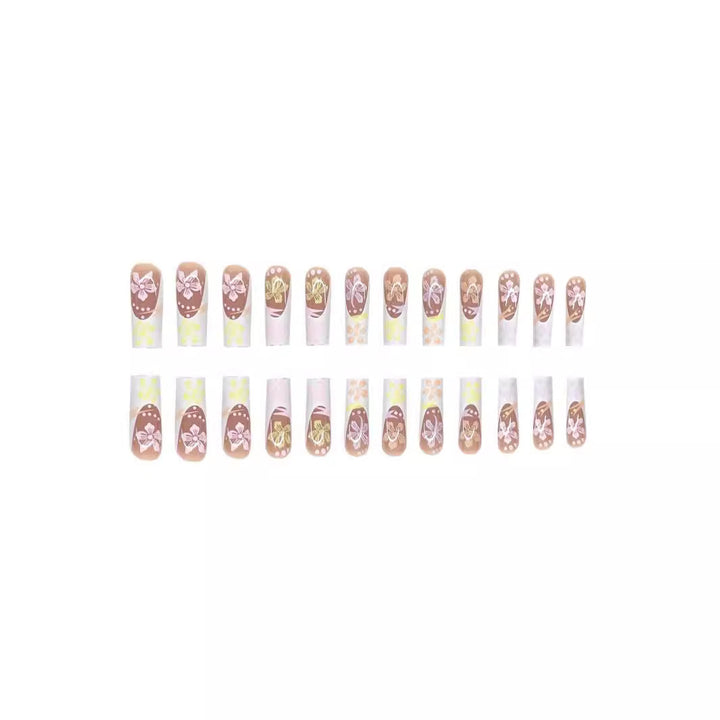 Exquisite Floral Nail Art Extensions Bowlift