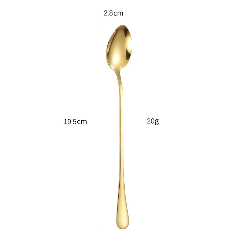 Elegant teaspoon with polished gold surface Bowlift